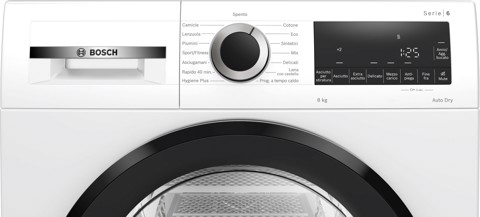 Bosch Serie 6 WQG233D1II asciugatrice Libera installazione Caricamento frontale 8 kg Bianco