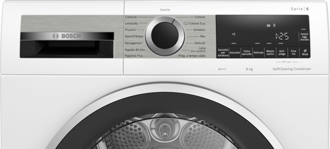 Bosch Serie 6 WQG235D0IT Asciugatrice a pompa di calore 8 kg Bianco