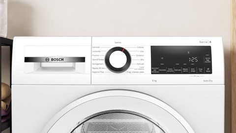 Bosch Serie 6 WQG243D6IT asciugatrice Libera installazione Caricamento frontale 9 kg Bianco