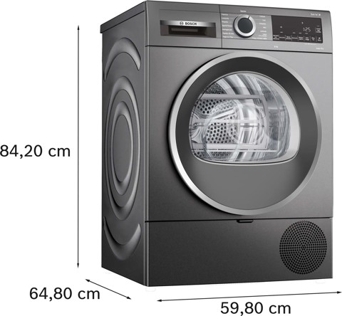 Bosch Serie 6 WQG243DRII Asciugatrice a pompa di calore 9 kg Antracite