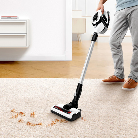 Bosch Serie 8 BBS812PCK aspirapolvere senza filo Senza sacchetto Bianco