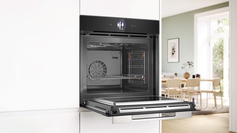 Bosch Serie 8 HMG7361B1 Forno combinato con microonde Air Fry Nero