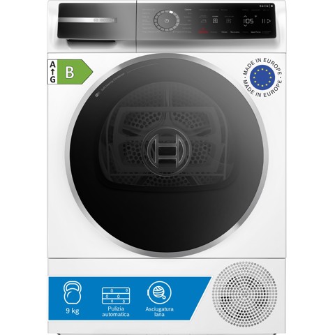 Bosch Serie 8 WQB246C0II Asciugatrice a pompa di calore 9 kg Bianco