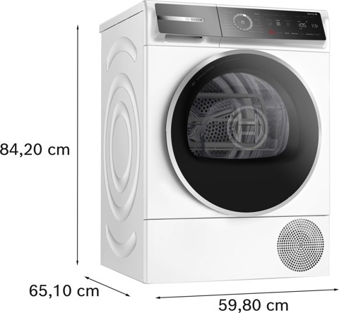 Bosch Serie 8 WQB246C0II Asciugatrice a pompa di calore 9 kg Bianco