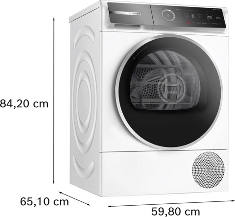 Bosch Serie 8 WQB246C0II Asciugatrice a pompa di calore 9 kg Bianco