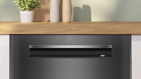 Bosch SMP4ECC72S Serie 4 Lavastoviglie da incasso sottopiano 14 coperti Acciaio nero spazzolato anti-impronta Classe A