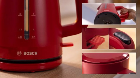 Bosch TWK3M124 bollitore elettrico 1,7 L 2400 W Rosso