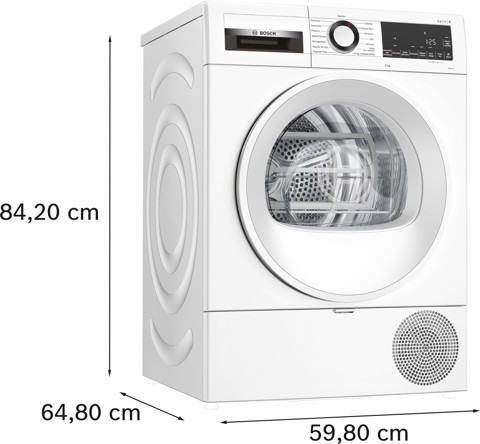 Bosch WQG233D1IT Serie 6 Asciugatrice a pompa di calore 8 kg Bianco
