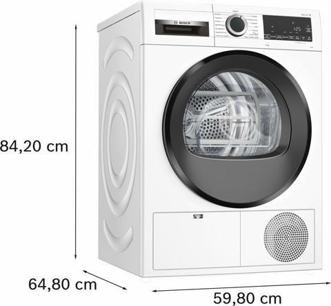 Bosch WQG24100IT Serie 6 Asciugatrice a pompa di calore 9 kg Bianco