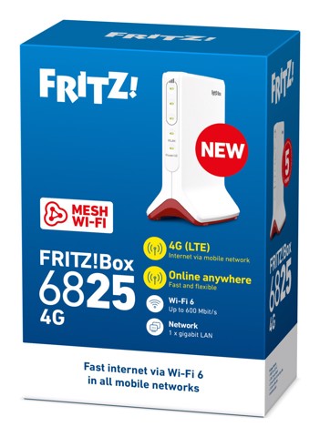 Box FRITZ! 6825 4G International router wireless Gigabit Ethernet Banda singola (2.4 GHz) Bianco