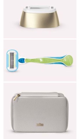 Braun BR2-238427 epilatore a luce pulsata Luce pulsata intensa (IPL) Oro, Bianco