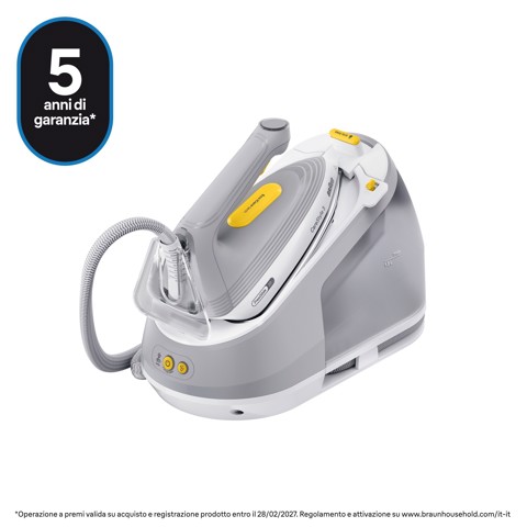 Braun CareStyle 3 - Ferro da stiro con caldaia, Piastra con tecnologia FreeGlide3D, 2200W, 2L, Grigio (IS3231GY)