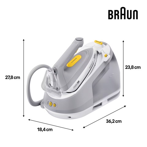 Braun CareStyle 3 - Ferro da stiro con caldaia, Piastra con tecnologia FreeGlide3D, 2200W, 2L, Grigio (IS3231GY)