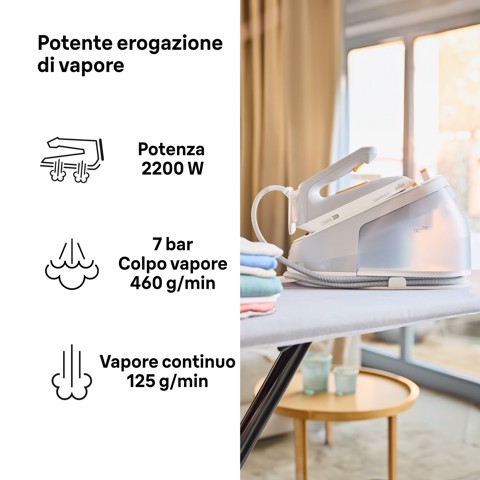 Braun CareStyle 3 - Ferro da stiro con caldaia, Piastra con tecnologia FreeGlide3D, 2200W, 2L, Grigio (IS3231GY)