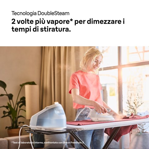 Braun CareStyle 3 - Ferro da stiro con caldaia, Piastra con tecnologia FreeGlide3D, 2200W, 2L, Grigio (IS3231GY)