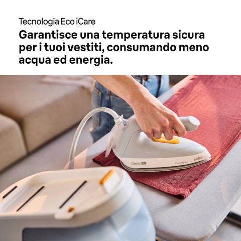 Braun CareStyle 3 - Ferro da stiro con caldaia, Piastra con tecnologia FreeGlide3D, 2200W, 2L, Grigio (IS3231GY)