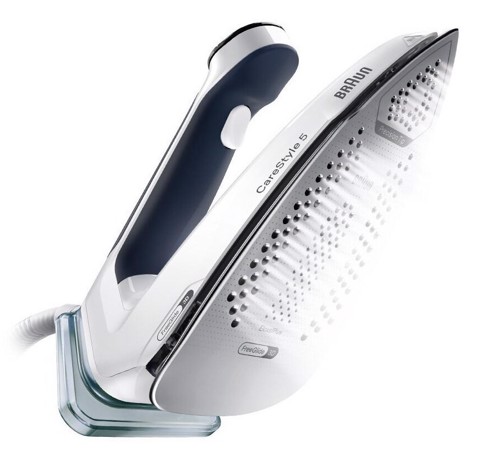 Braun CareStyle 5 - Ferro da stiro con caldaia, Manico ergonomico certificato, 2400W, 2L, Blu (IS5245BL)