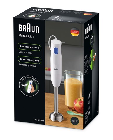 Braun MultiQuick 1 MQ10.001M 0,6 L Frullatore ad immersione 450 W Blu, Bianco