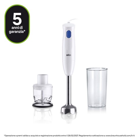 Braun MultiQuick 1 MQ10.201M Minipimer Frullatore ad immersione White