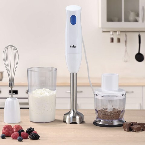 Braun MultiQuick 1 MQ10.202M WH 0,6 L Frullatore ad immersione 450 W Acciaio inox, Bianco