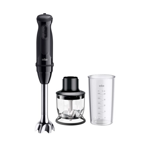 Braun MultiQuick 3 - Minipimer, Frullatore a immersione, con Tritatutto, 700W, Nero (MQ.30201M)