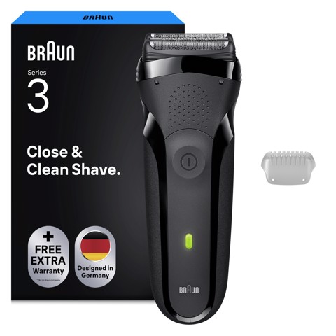 Braun Series 3 Serie 3 Rasoio Elettrico, Uso a Secco, 300S, Grigio