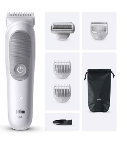 Braun Series 5 Rasoio Elettrico Corpo Uomo , +6 Strumenti Di Rasatura, Impermeabile, BG5550, Grigio