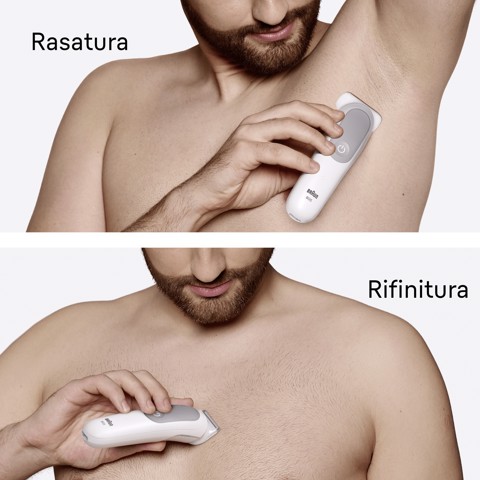 Braun Series 5 Rasoio Elettrico Corpo Uomo , +6 Strumenti Di Rasatura, Impermeabile, BG5550, Grigio
