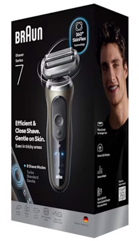 Braun Series 7 Rasoio Elettrico, +1 Accessorio, 72-C1200S, Oro