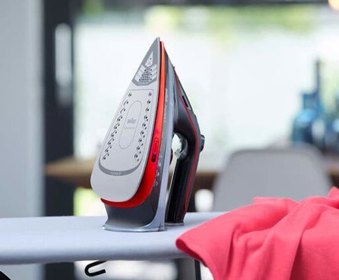 Braun SI 5057 RD Ferro a vapore Ceramica 2700 W Nero, Rosso