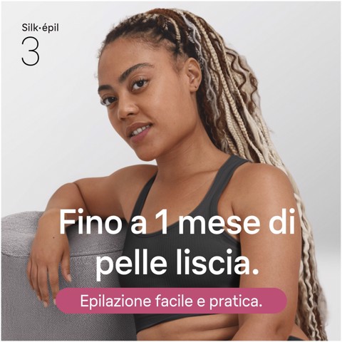 Braun Silk-épil 3 Silk·épil 3, Epilatore Con Filo, Pelle Liscia A Lungo, 3-000, Rosa