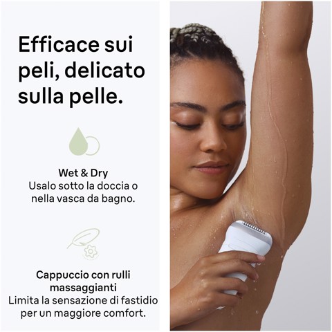 Braun Silk-épil 7 Silk·épil 7, Epilatore Wet & Dry, Pelle Liscia A Lungo, 7-041, Argento