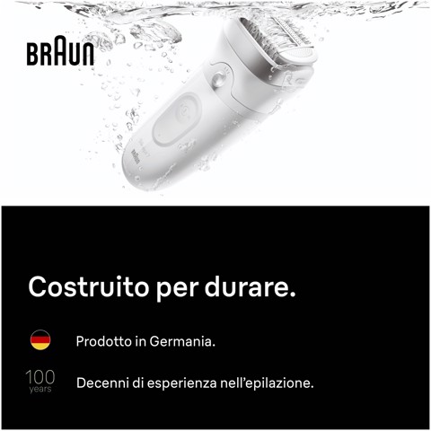 Braun Silk-épil 7 Silk·épil 7, Epilatore Wet & Dry, Pelle Liscia A Lungo, 7-041, Argento