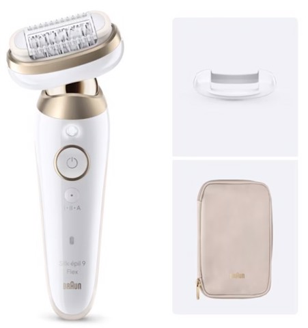 Braun Silk-épil 9 Silk·épil 9 Flex 40 pinzette Oro, Bianco