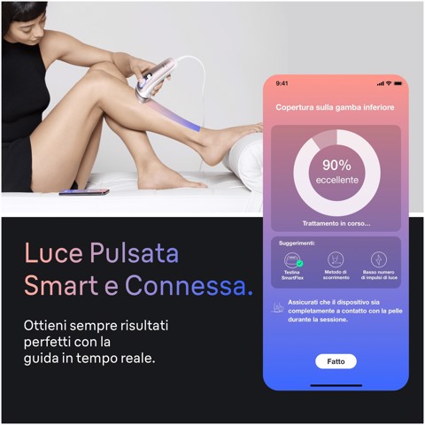 Braun Silk-expert Skin I·Expert Epilatore A Luce Pulsata Smart, Epilazione a Casa, Con App Gratuita, 2 Testine, PL7211