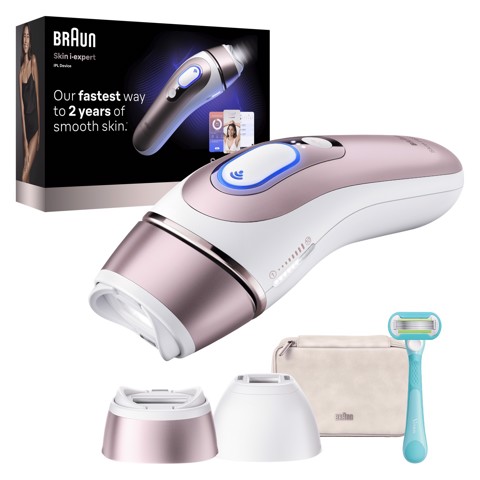 Braun Silk-expert Skin I·Expert Epilatore A Luce Pulsata Smart, Epilazione a Casa, Con App Gratuita, 2 Testine, PL7211
