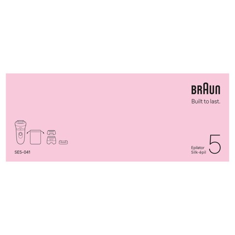 Braun Silk·épil 5, Epilatore Wet & Dry, Rimozione Facile Dei Peli, 5-041, Rosa Flamingo