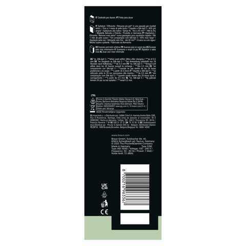 Braun Silk·épil 7, Epilatore Wet & Dry, Pelle Liscia A Lungo, 7-000, Argento