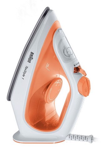 Braun TexStyle 1 - Ferro da stiro a vapore, 1900W, 220ml, Arancione (SI1009OR)