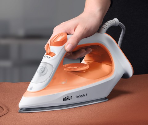 Braun TexStyle 1 - Ferro da stiro a vapore, 1900W, 220ml, Arancione (SI1009OR)