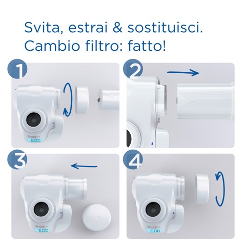 Brita Filtro acqua rubinetto ON TAP V-MF (600L) - Riduce cloro, PFAS, 99,99% di batteri, microparticelle e metalli - per acqua buona e sicura da bere