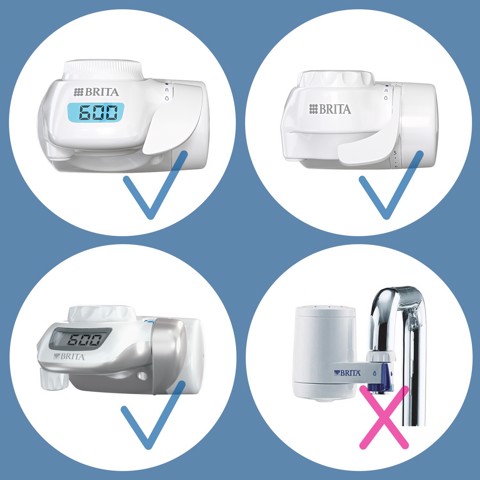 Brita Filtro acqua rubinetto ON TAP V-MF (600L) - Riduce cloro, PFAS, 99,99% di batteri, microparticelle e metalli - per acqua buona e sicura da bere