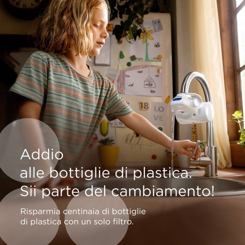 Brita Filtro acqua rubinetto ON TAP V-MF (600L) - Riduce cloro, PFAS, 99,99% di batteri, microparticelle e metalli - per acqua buona e sicura da bere