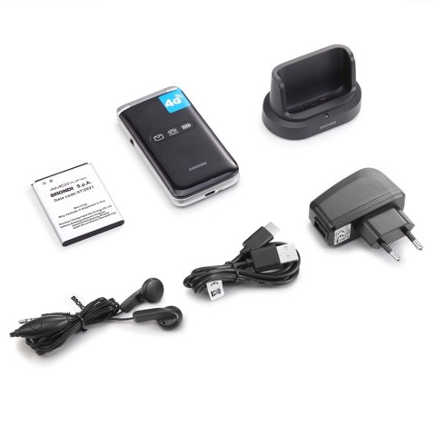 Brondi Amico Flip 4G+ 8,89 cm (3.5") 136 g Nero, Argento Telefono cellulare basico
