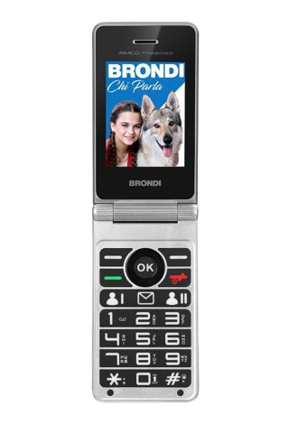 Brondi Amico Prezioso 7,11 cm (2.8") Blu Telefono per anziani