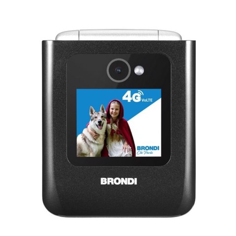 Brondi AMICO TUO 4G 6,1 cm (2.4") Nero, Metallico Telefono per anziani