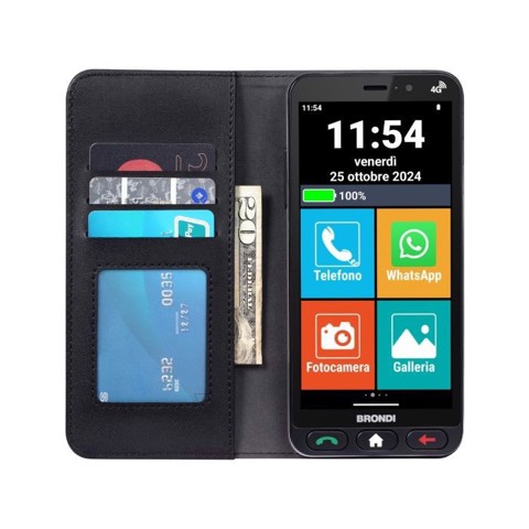 Brondi AMICO VERO 4G 14,5 cm (5.7") Doppia SIM Android 14 3 GB 32 GB 2800 mAh Nero