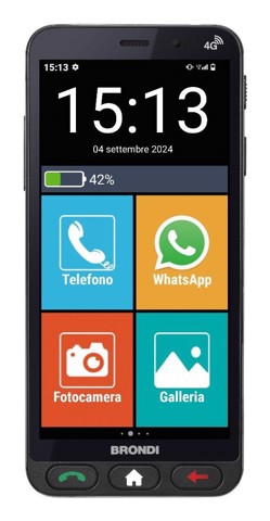Brondi Amico Vero 4G 14,5 cm (5.7") Doppia SIM Android 14 3 GB 32 GB 2800 mAh Nero