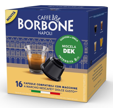 Caffè Borbone DGBDEKPALAZZO16 Capsule per Dolcegusto Decaffeinato 16 pz