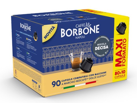 Caffè Borbone Capsule per Dolcegusto Miscela Decisa 90 pz DGBREDDECISA90N